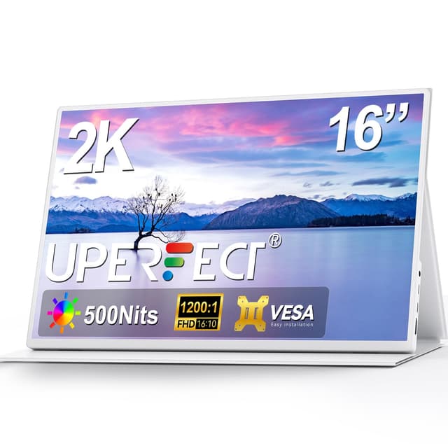 🌟 UPERFECT Tragbarer Monitor 2K 16 Zoll 500 Nits Helligkeit 🌈