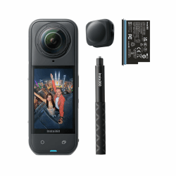 Insta360 X5 Starter-Bundle 📸🌊🔋 - 8K 360° Kamera mit unsichtbarem Selfie-Stick! Angebot bei HelloDeals