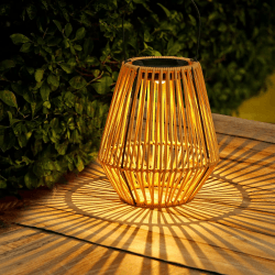 🌞🌿 ZWOOS Solarlaterne für Außen Garten - Helle Solar Rattan Laterne im Boho-Stil 🌿🌞 Angebot bei HelloDeals