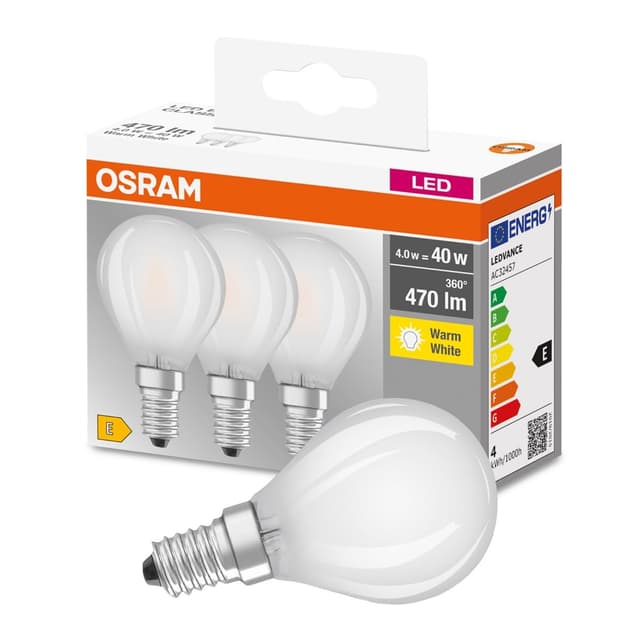 🔥 Super Deal! Osram LED Base Classic P Lampe, 3er-Pack E14-sockel