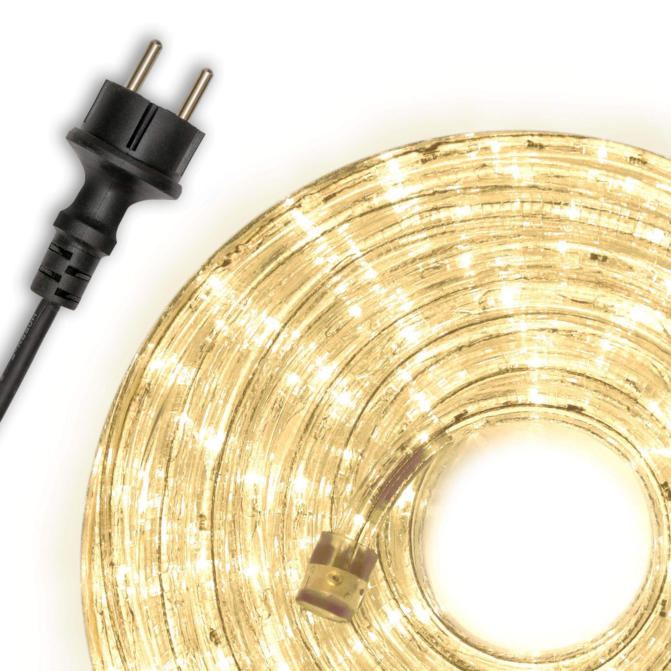 Nipach GmbH 10m 240 LED Lichterschlauch Lichtschlauch warm-weiß 🌟