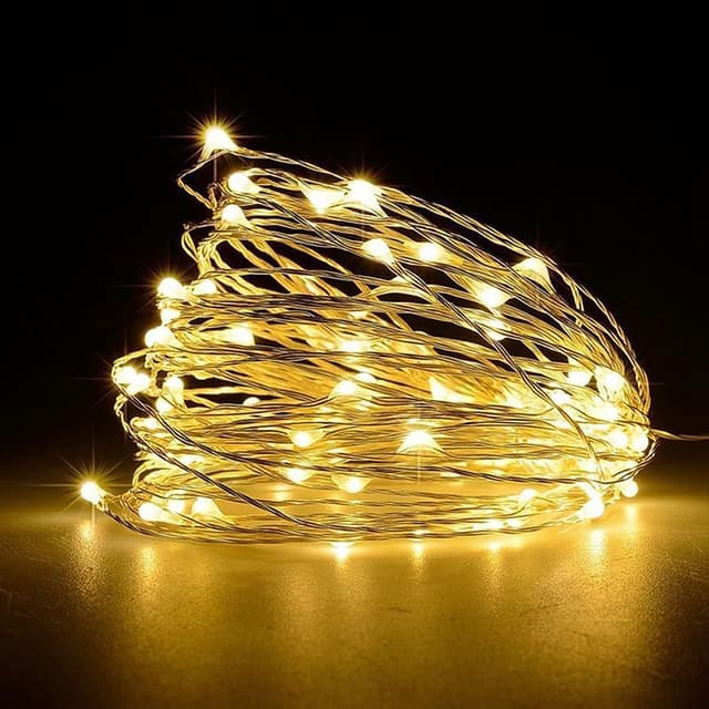 🌟 Jsdoin Lichterketten Batterie,5m 50LEDs Draht Lichterkette mit Batterie 🌟