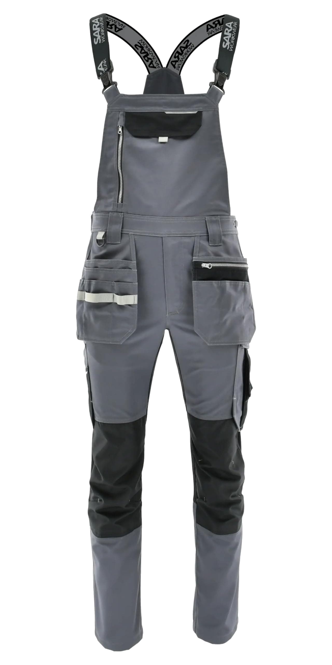 SARA WORKWEAR Latzhose Herren Lang mit Knietaschen 👖🔧👨‍🔧