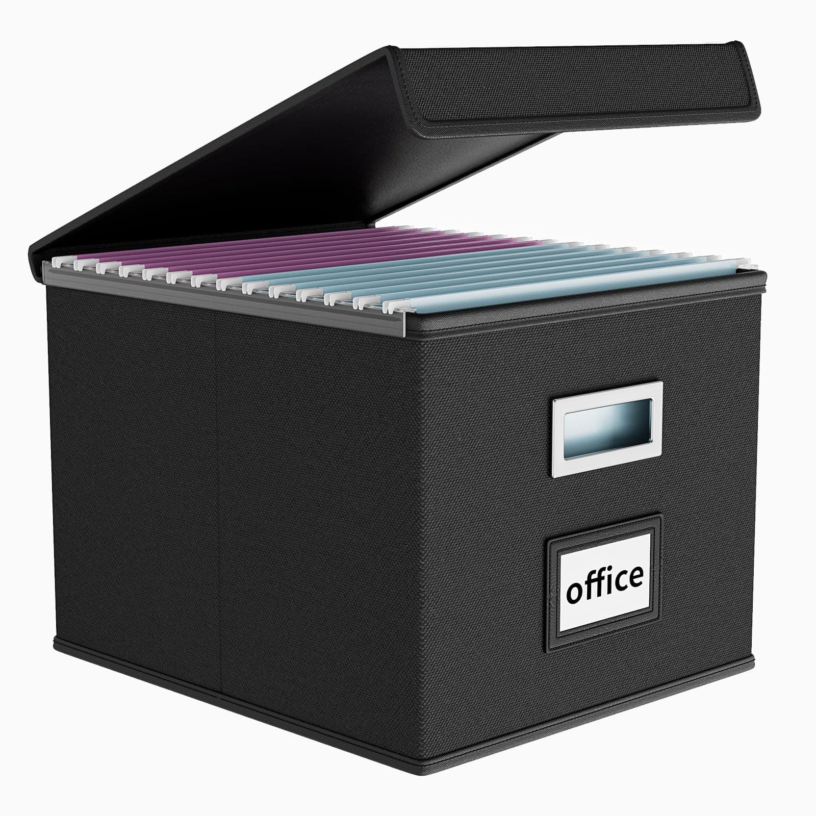 FINEW Stoff Faltbare Aufbewahrungsbox mit Deckel für DIN A4 Hängeregister 📦