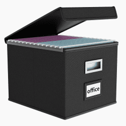 FINEW Stoff Faltbare Aufbewahrungsbox mit Deckel für DIN A4 Hängeregister 📦