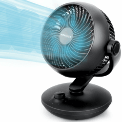 😍🌀 WOWDSGN Tischventilator Leise 24dB - 3D Turbo-Luftzirkulator - 3 Geschwindigkeiten - Schwarz Xd-1586fc Angebot bei HelloDeals