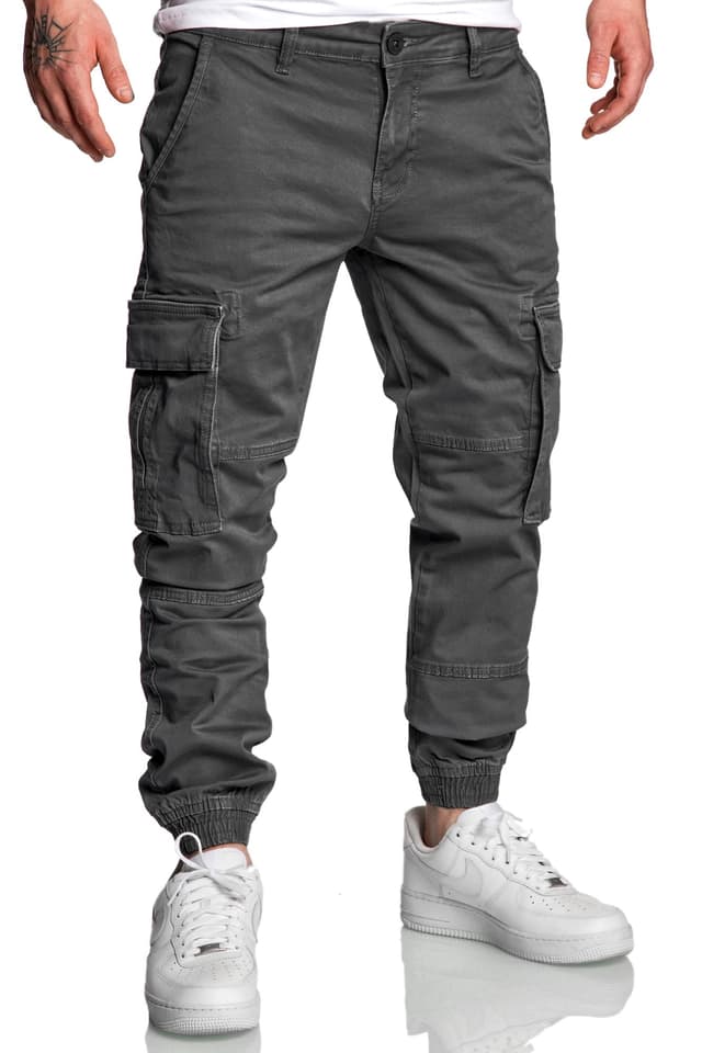 👖 REPUBLIX Herren Jogger Cargo Chino Jeans Hose R7020 36W Anthrazit Deal 🛍️