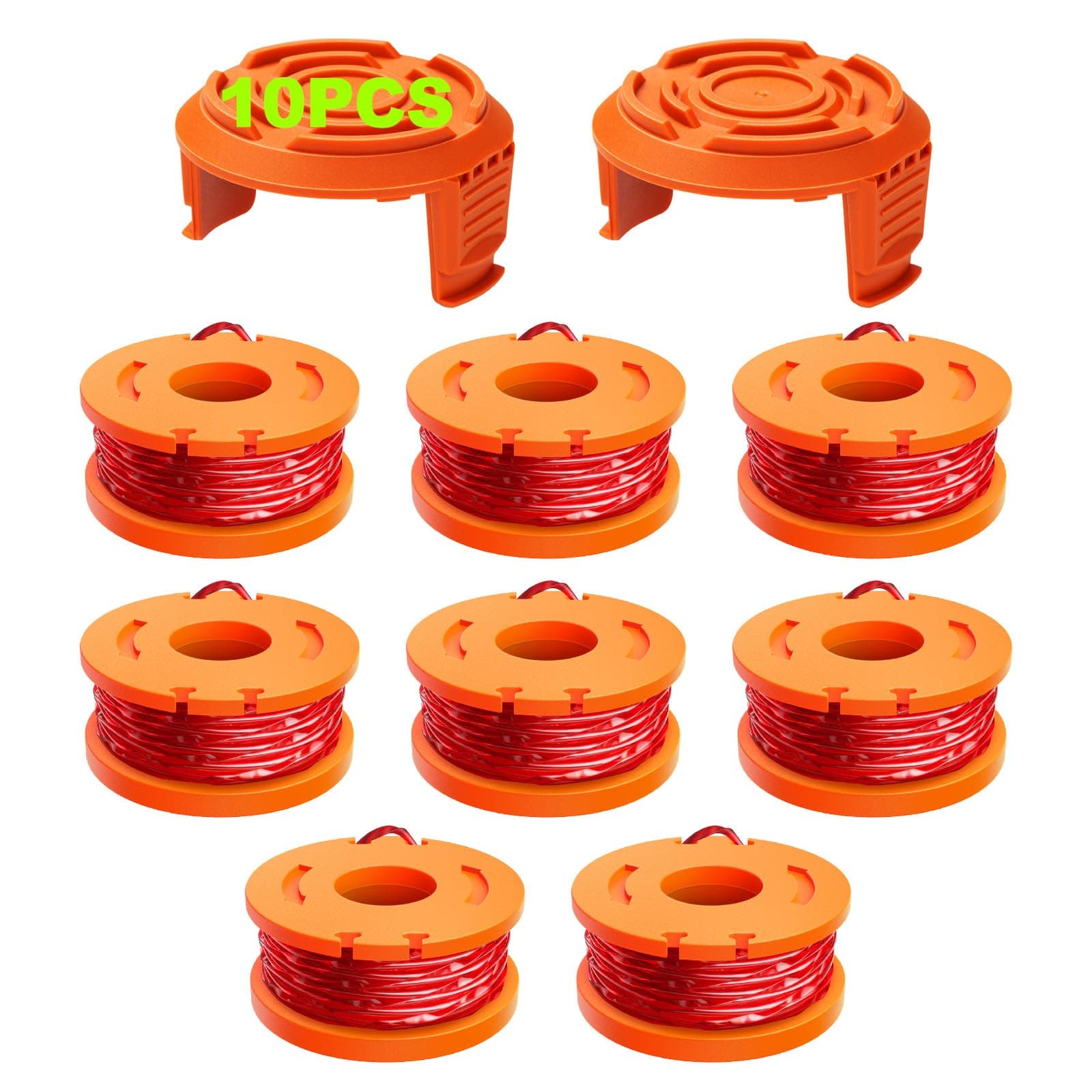 🌿🪓 10 Päckchen Ersatz Rasentrimmer Spule für Worx Rasentrimmer 🌱🔧