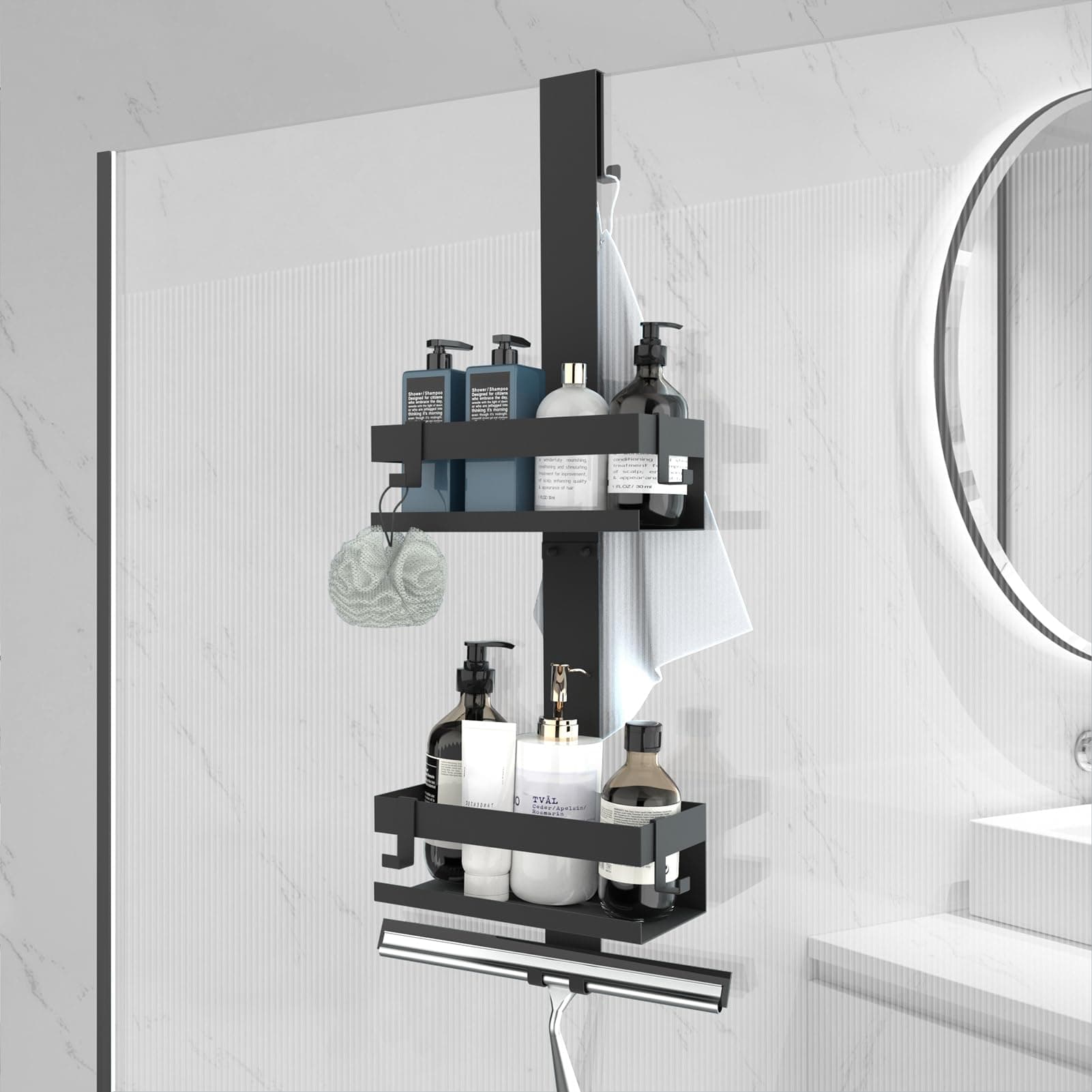 🚿 UUlioyer Duschablage zum Hängen aus Edelstahl SUS304 Ohne Bohrer für Glastür 🛁