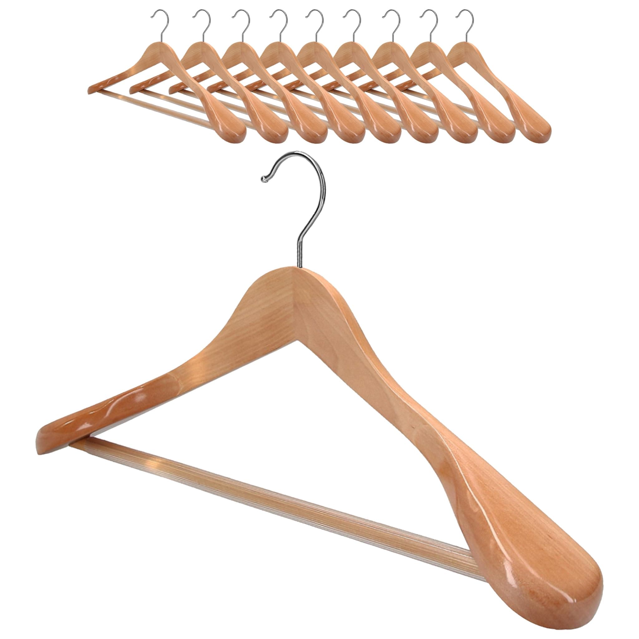 Angebot: 10 x Kleiderbügel Holz VonBueren