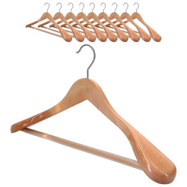 Angebot: 10 x Kleiderbügel Holz VonBueren