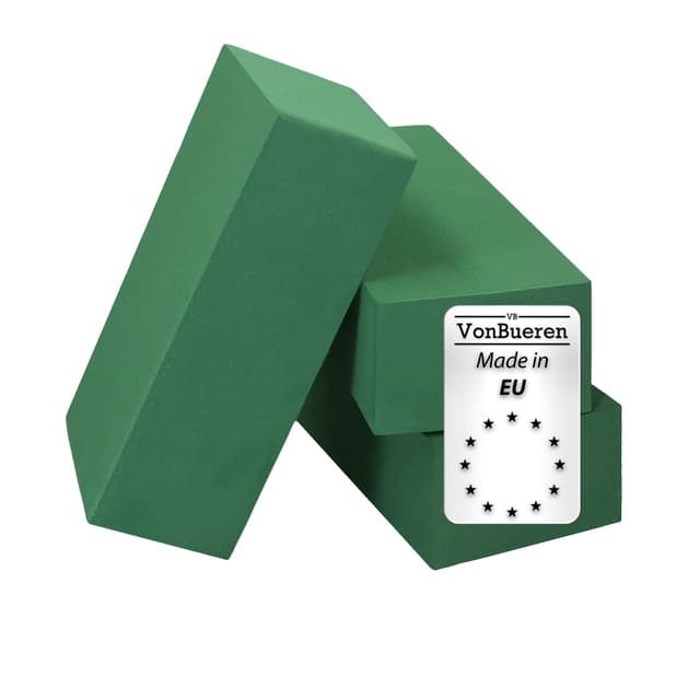 VonBueren 3 x Steckschaum nass Steckschwamm für Blumen 🌸 | Made in EU - Angebot!