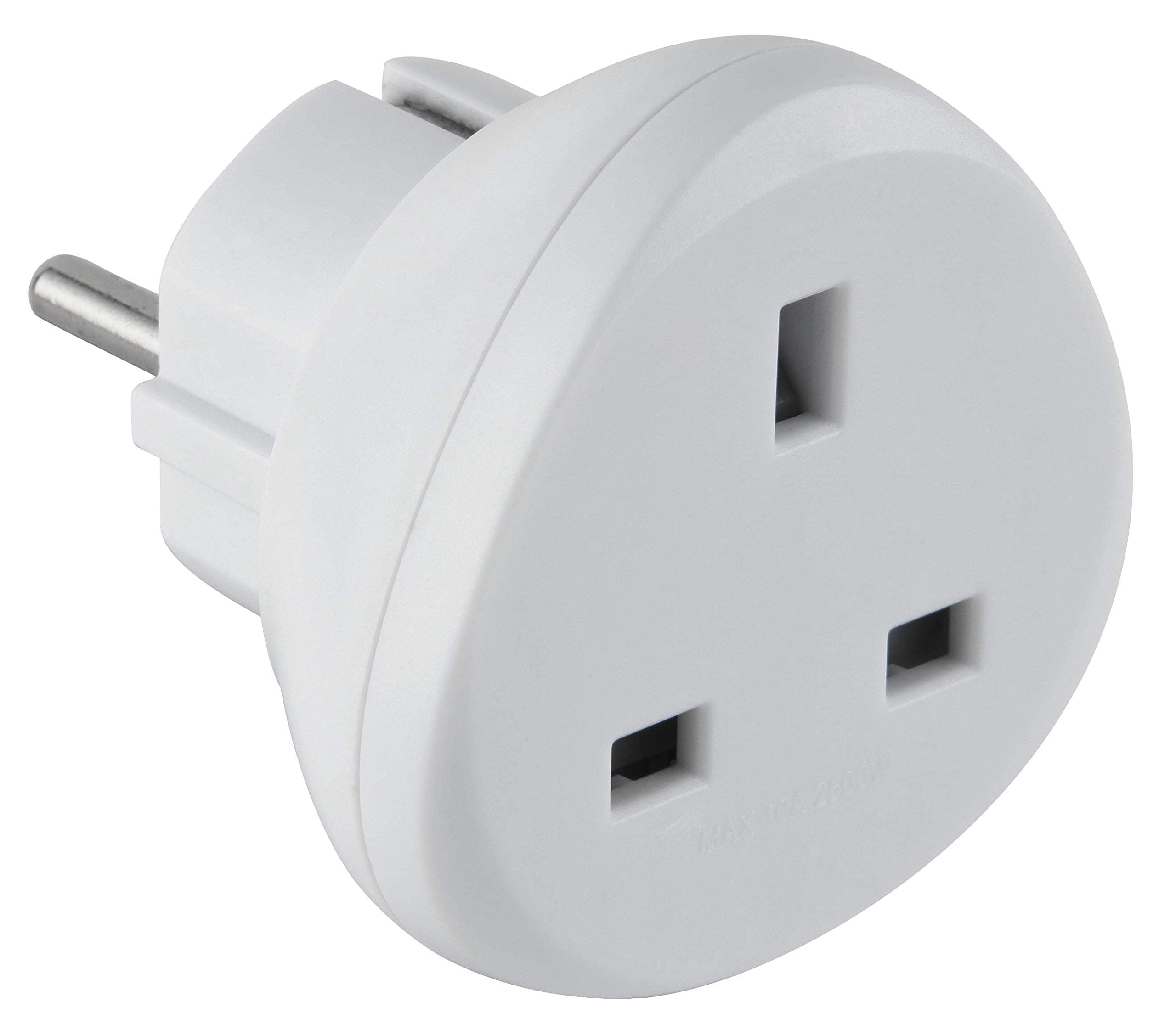 🔌🔌 Electraline 70058 UK Reiseadapter Nach Deutschland/Europa, Weiß UK nach Europa 🔌🔌