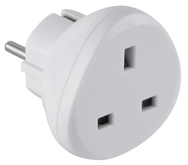 🔌🔌 Electraline 70058 UK Reiseadapter Nach Deutschland/Europa, Weiß UK nach Europa 🔌🔌