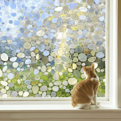 🌈 Linarun Fensterfolie Sichtschutzfolie Ohne Klebstoffe 3D Regenbogeneffekt