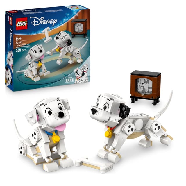 LEGO ǀ Disney Lucky & Penny 101 Dalmatiner - Welpen Spielset 🐶🏠📺 - Tolles Geschenk für Mädchen ab 6 Jahren