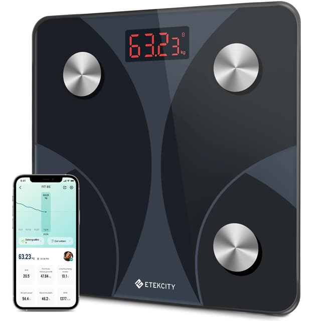 🌟 Etekcity Personenwaage Körperfettwaage 180kg/0,05kg - Mit APP & Bluetooth ⚖️