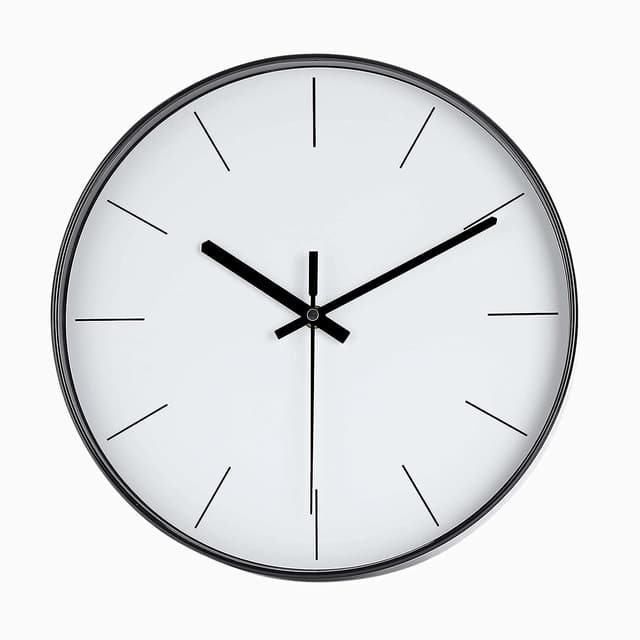 🕰️ DIYZON 30 cm Runde Wanduhr - Modern & Leise - Batteriebetrieben - Deko für Zuhause
