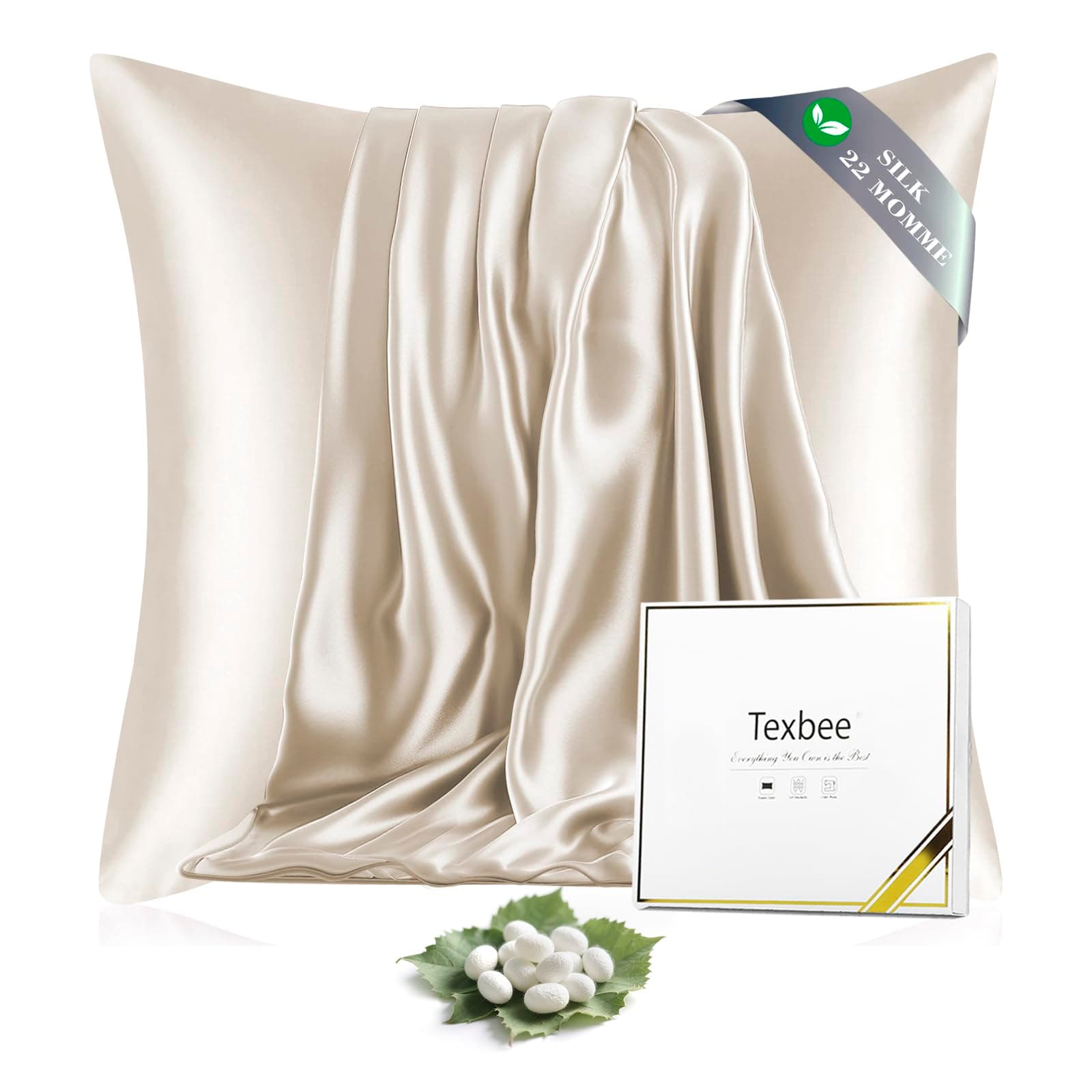 Texbee Seidenkissenbezug 80x80cm für Haar und Haut 🌟 1PC 🛌