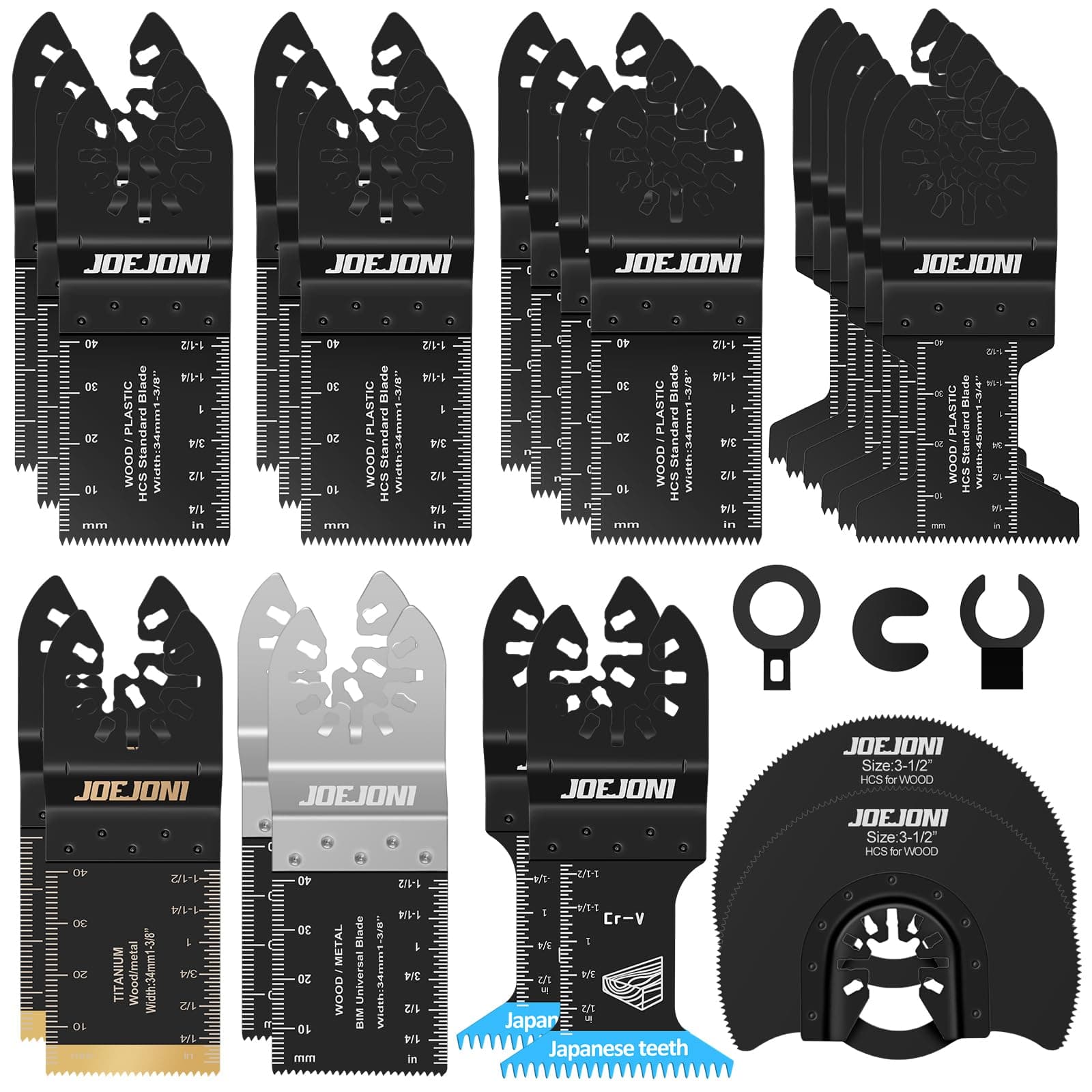 🔧 JOEJONI 27 tlg Multitool Sägeblätter Set 🪚