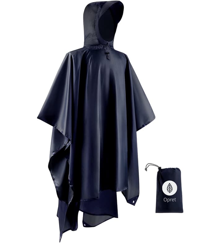 🌧️ Wasserdichter Regenponcho für Damen und Herren - Navyblau