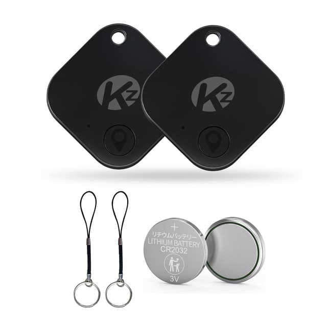 KZO Air Tracker Tag Bluetooth Schlüsselfinder 2 Pack - Schwarz