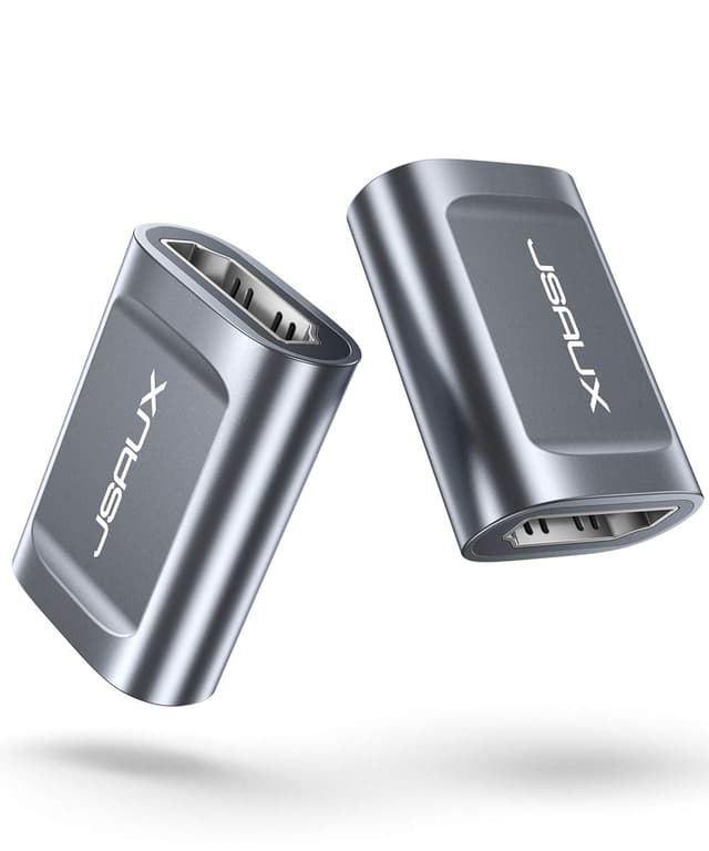 🔌 JSAUX HDMI Kupplung Adapter HDMI Verbinder [2Stück] HDR ARC 3D 4K 2160p Full HD 1080p Aluminiumschale HDMI Adapter Buchse Buchse