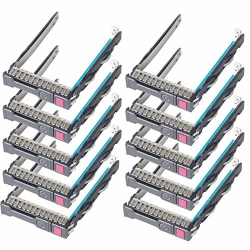 Heretom 2,5 Zoll SFF Festplattenrahmen SAS/SATA HDD Tray Caddy REV 4.010 Für HP ProLiant 651687-001 651699-001 G8 Gen8 G9 Gen9 Für DL380p DL360p ML310e ML350p DL160 DL385p ML350 (10pack, 2.5inch) 🚀🔒