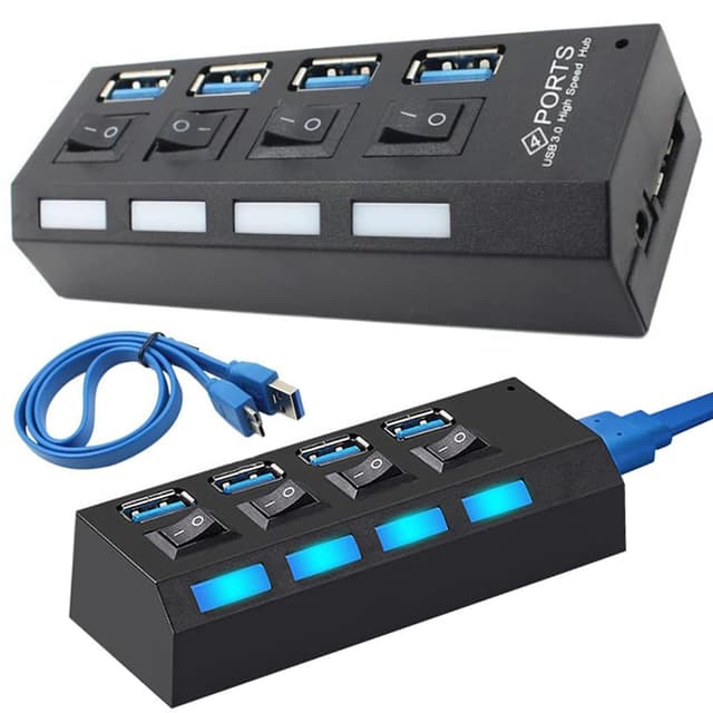 🔌 PARENCE.- Hub USB 4 Anschlüsse - SuperSpeed USB 3.0