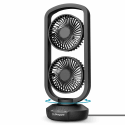 🌀🌬️ DR.PREPARE Tischventilator Klein Turmventilator 40cm Schwarz 🌬️🌀