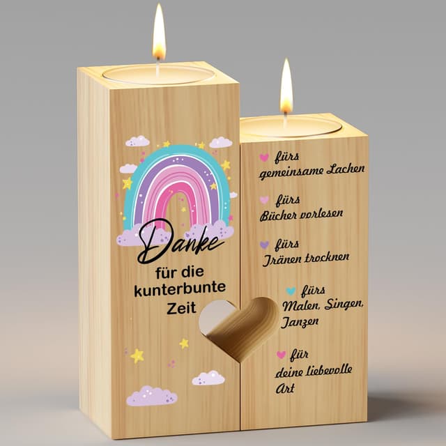 KAAYEE Abschiedsgeschenk Erzieherin Kerzenständer 🎁