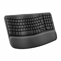 Logitech Wave Keys kabellose ergonomische Tastatur - Grafit, Französisches AZERTY-Layout 👨‍💻