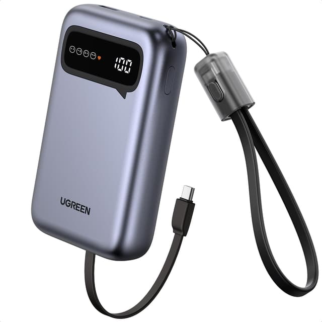 🔋 UGREEN Power Bank 20000mAh mit 2 USB-C Kabeln und Digitales Display