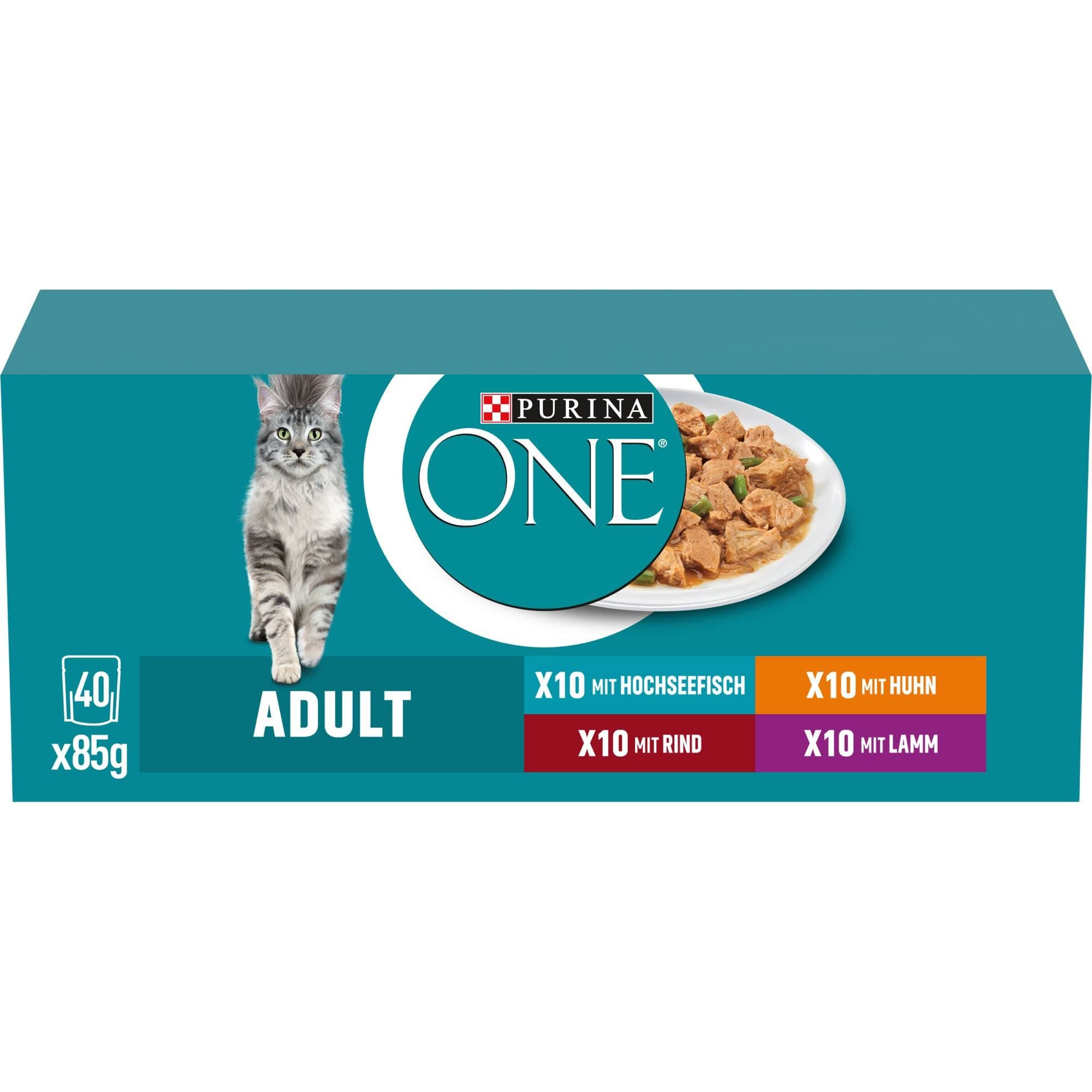 🐱 PURINA ONE Adult Katzenfutter Nass 40er Pack 🐟🍖