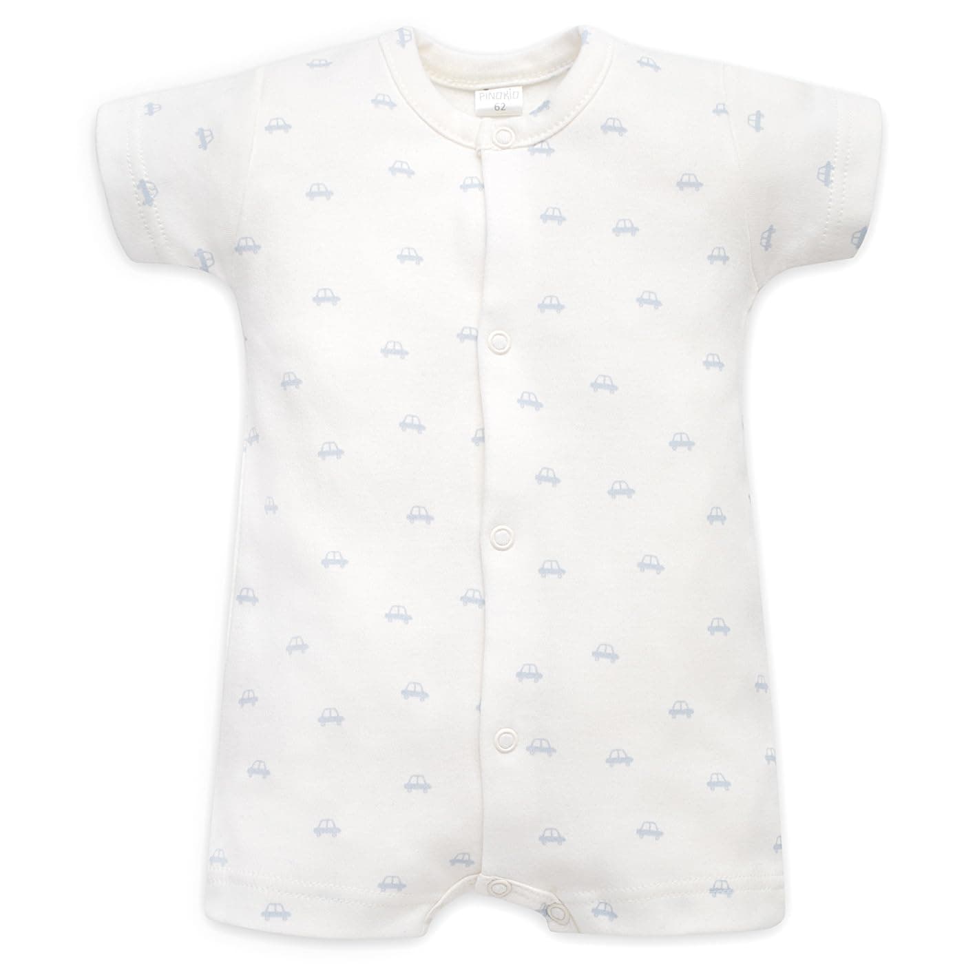 🚗👶 Angebot: Pinokio Baby-Jungen Strampler mit Knöpfen Unterwäsche 56 Autos Lovely Day