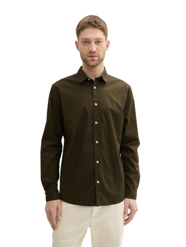 TOM TAILOR Herren Hemd XL 11172 - Dark Rosin Green 🌿👔
