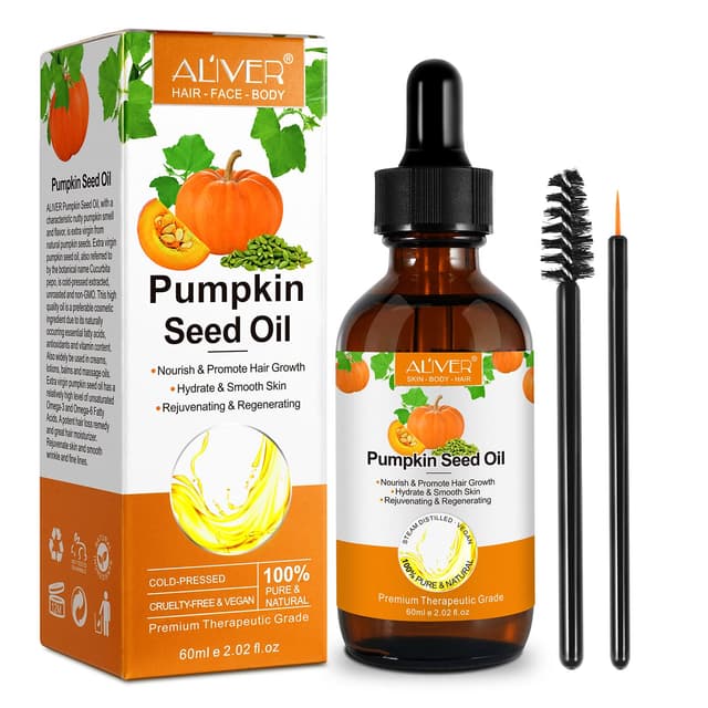 🎃 Kürbiskernöl für Haar (60ml) - 100% reines Bio-Kürbiskern-Trägeröl 🌿