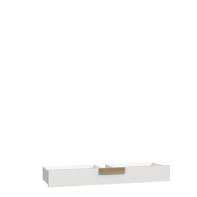🛏️ FORTE Arkina Schublade zum Bett LBLL012, Holzwerkstoff, Artisan Eiche + Weiß