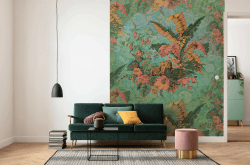 Komar Vlies Fototapete ORIENT ROSE 🌹 | XXL Tapete für Jugendstil Dekoration | 200 x 270 cm | HX4-029