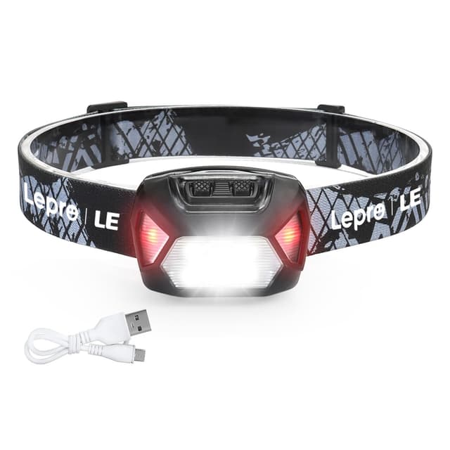 🔦 Lepro Stirnlampe LED Wiederaufladbar, 2000 Lux Superhell Kopflampe Stirnlampe 🏕️