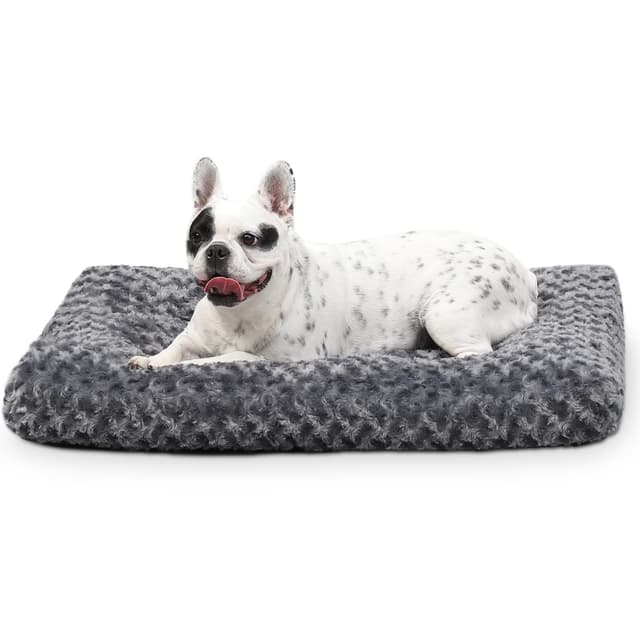 KSIIA Hundebett | Flauschiges Hundekissen für kleine Hunde | Waschbar | Rutschfeste Unterseite | Atmungsaktiv | Haustierbett