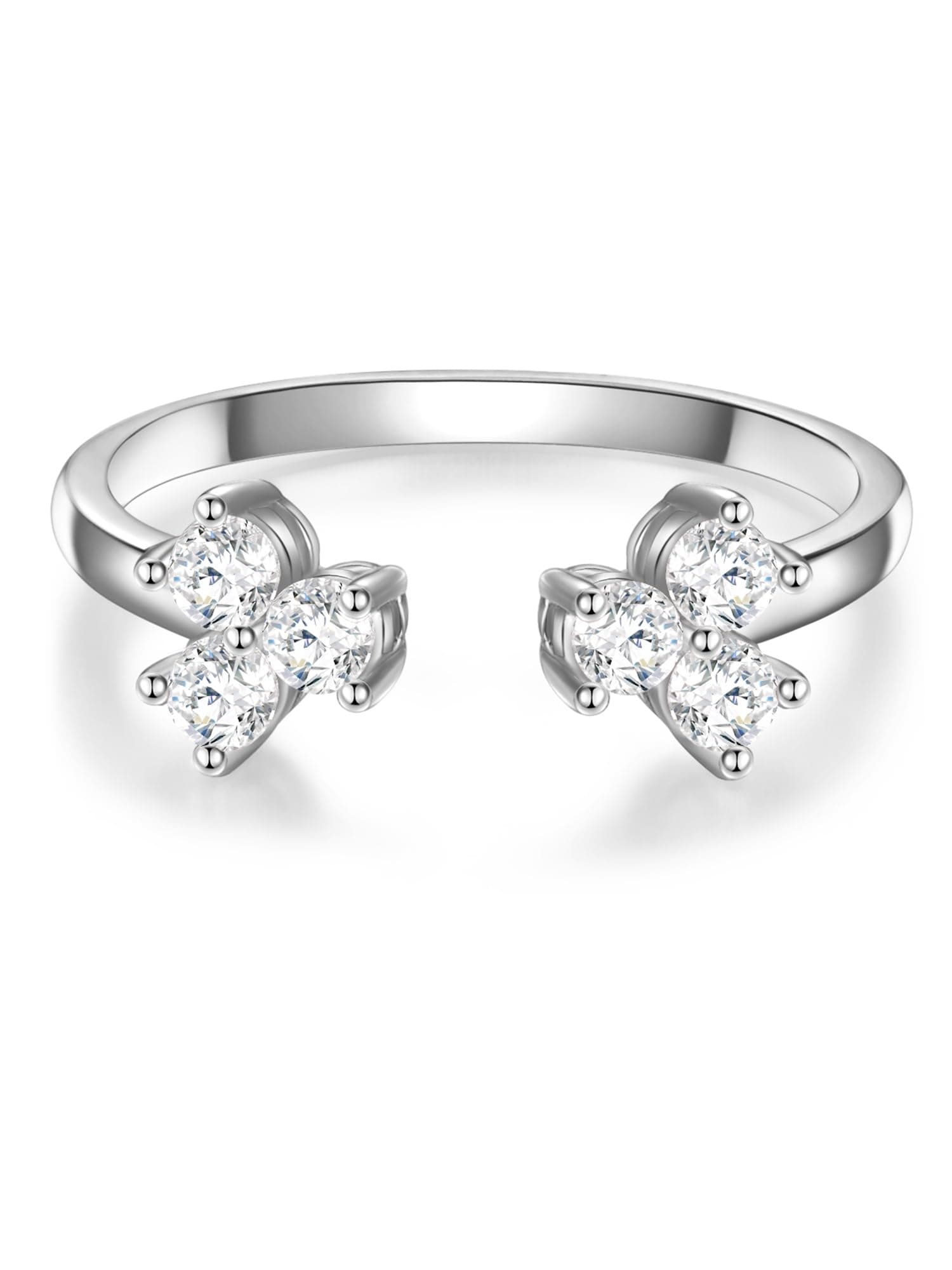 Glanzstücke München Damen-Ring Blüte Sterling Silber Zirkonia weiß