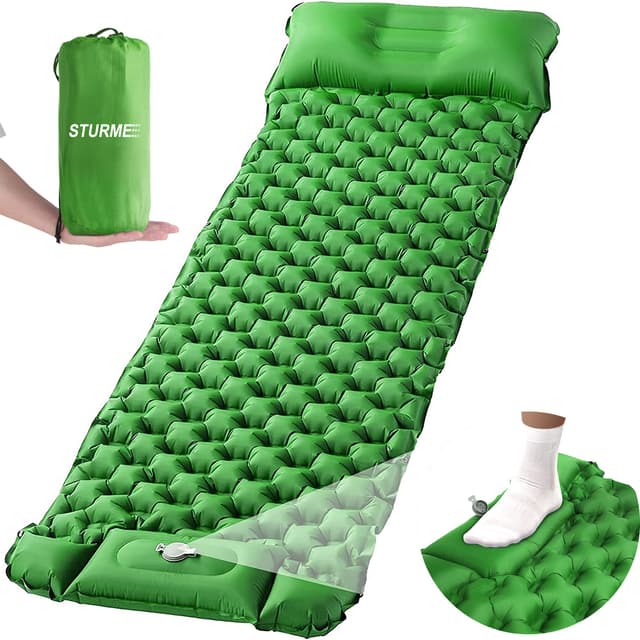 STURME Camping Isomatte Selbstaufblasend mit Fußpresse Pumpe 🏕️