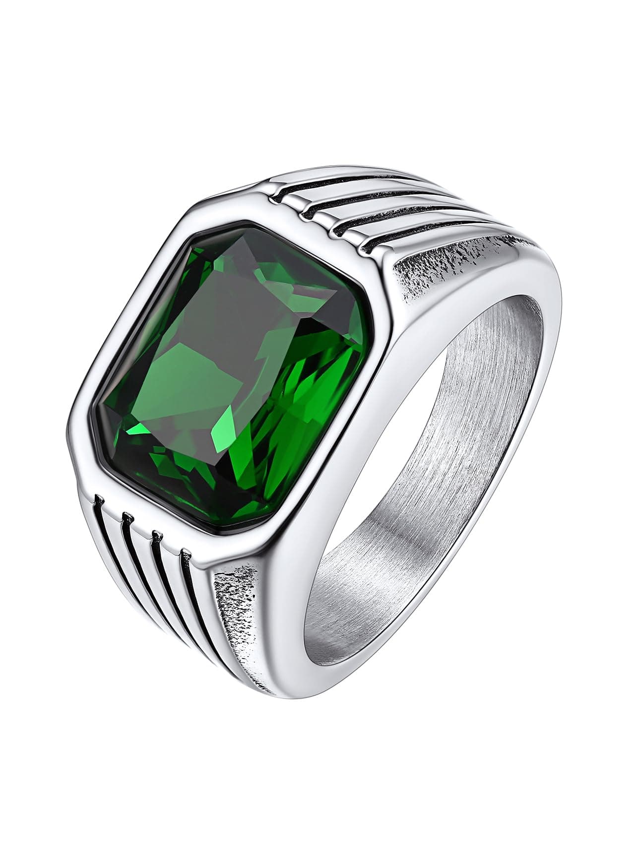 Bestyle Chunky Bandring für Männer mit Edelsteinen und Gravur