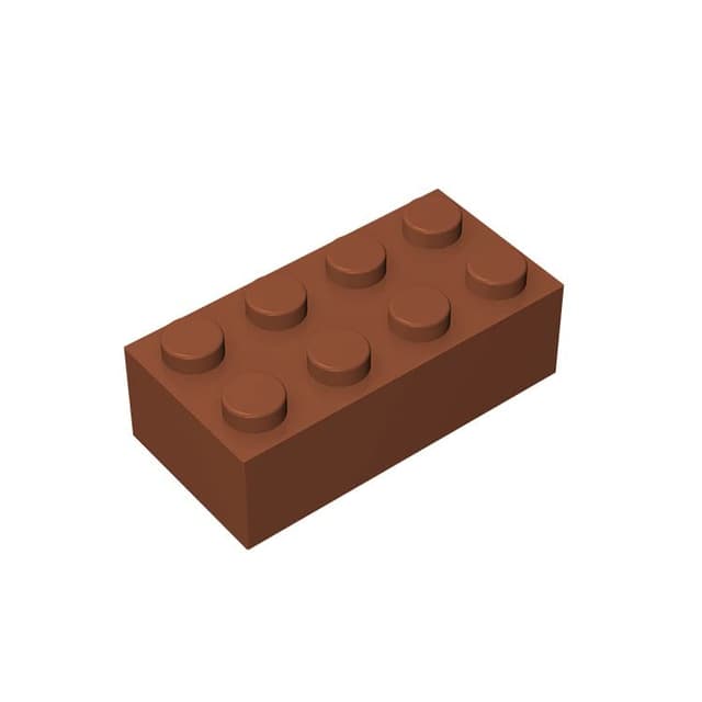 TTEHGB TOY Klassischer Massenziegel 2x4, 100 Stück Baustein Kaffee 😊🧱