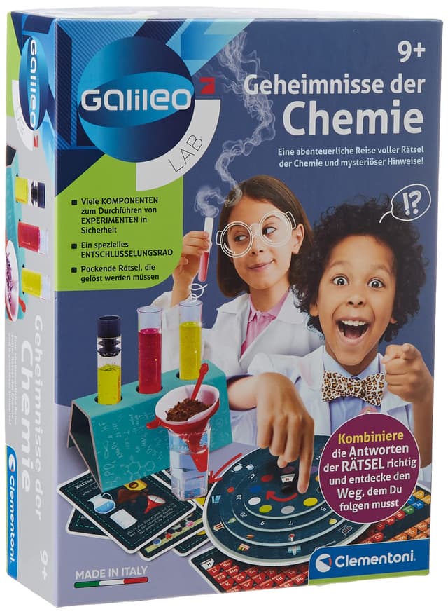 Clementoni Galileo Lab Geheimnisse der Chemie 🧪🕵️‍♂️ - Abenteuerliches Labor Set für Kinder ab 9 Jahren