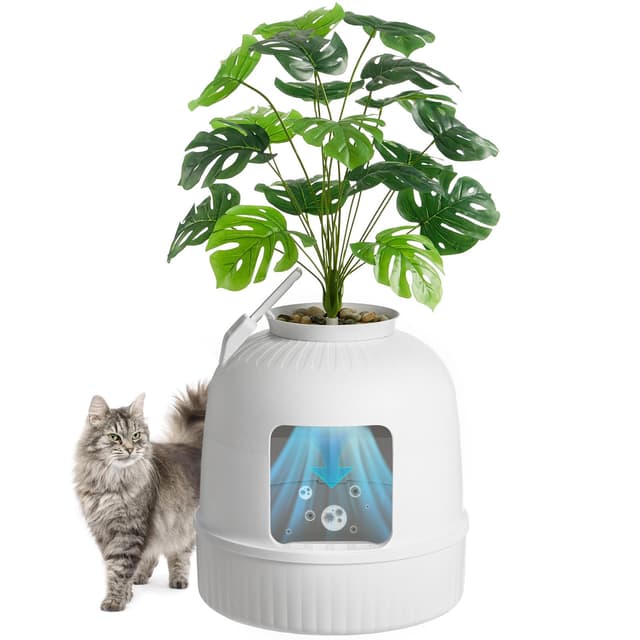 Versteckte Katzentoilette Blumentopf 🌿🐱