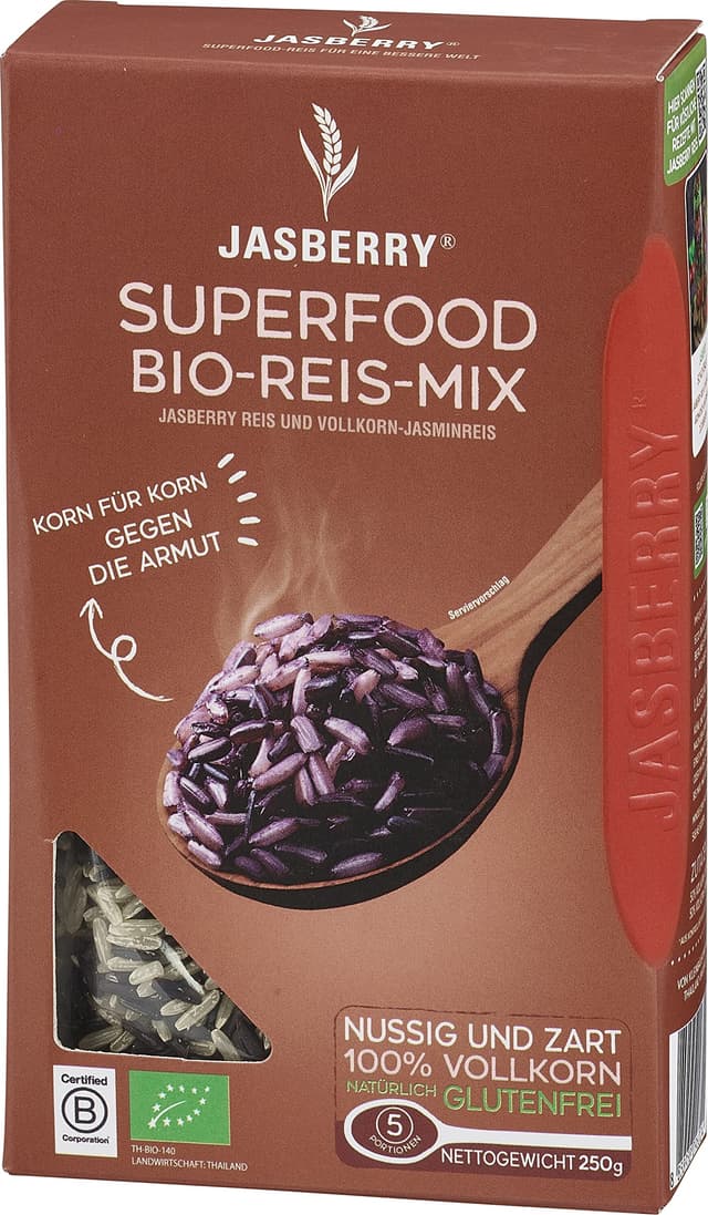 🌾 Superfood-Reis Jasberry Mix 250g - Bio Vollkorn 🛒