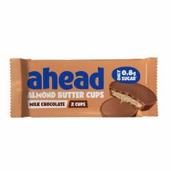 🍫 AB Cups - Milchschokolade, Tablett 15x2x17g Mandel Milchschokolade