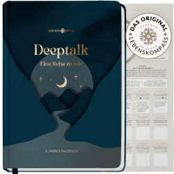 Lebenskompass 3 Jahres Tagebuch für Erwachsene - Deeptalk Eine Reise zu mir Selbst 🌟